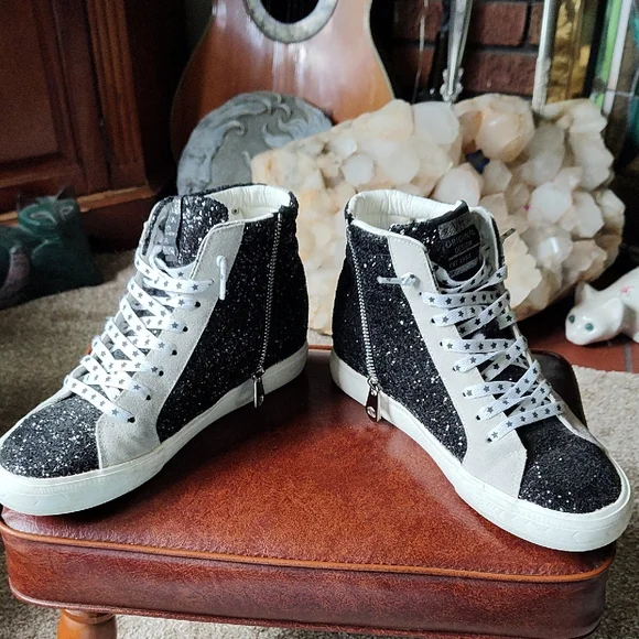 Vintage Havana Shoes Vintage Havana Black And White Glitter